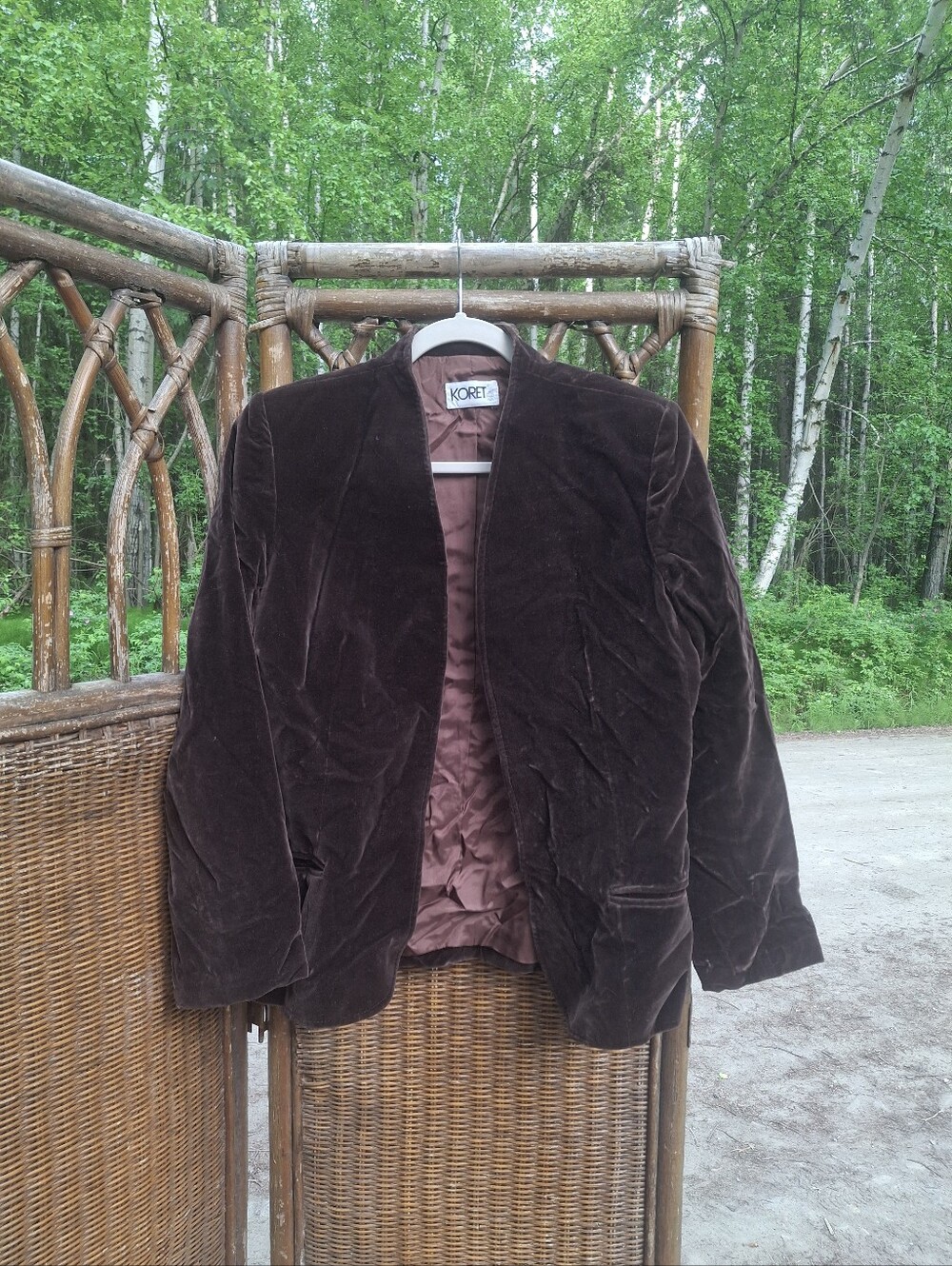Koret Womens Brown Velvet Jacket